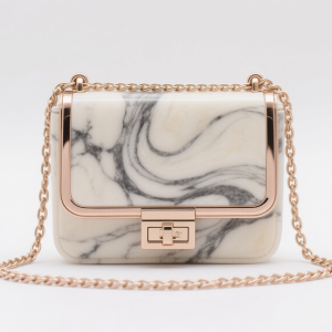 Marbleized Resin Satchel