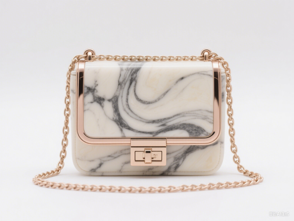 Marbleized Resin Satchel