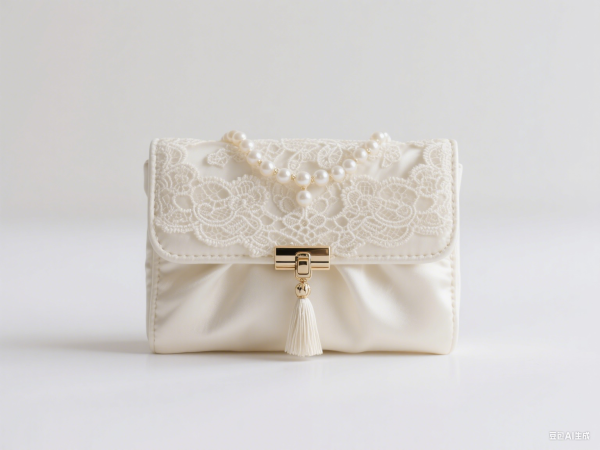 Lace-Overlay Evening Pouch​